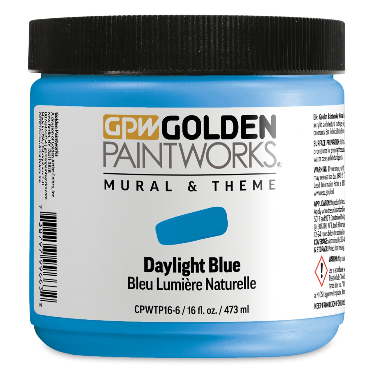 Golden Paintworks Mural and Theme Acrylic Paint - Daylight Blue, 16 oz, Jar